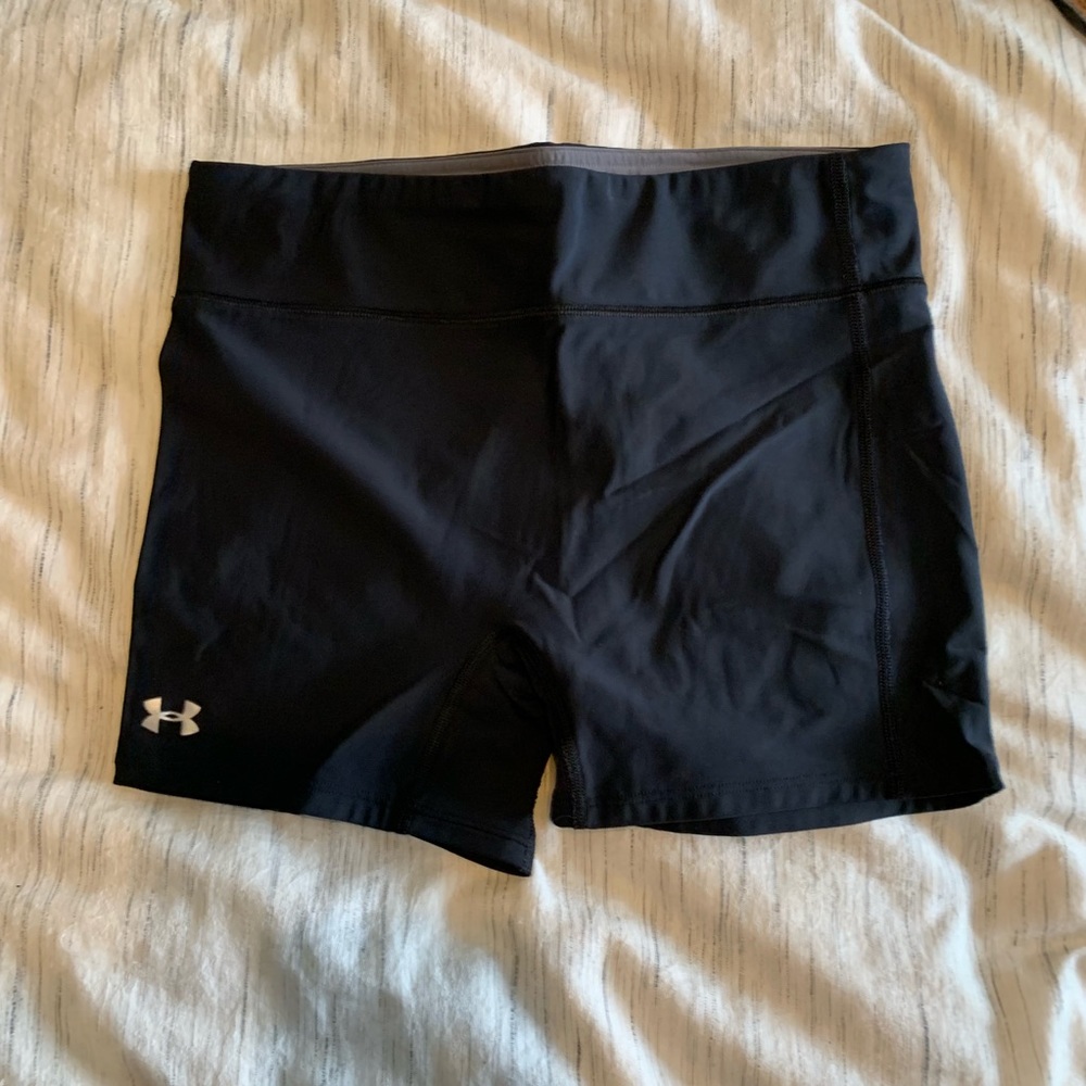 Under Armour compression shorts.